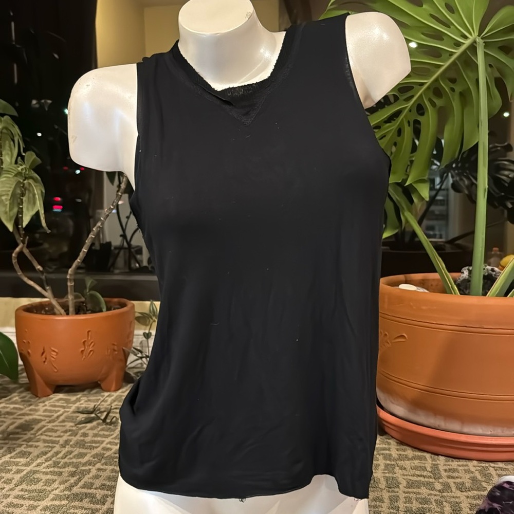 JOAH BROWN BLACK MUSCLE TANK TOP S/M MODAL SPANDEX